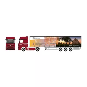   Herpa 939256 Mercedes-Benz Actros L nyergesvontató, ponyvás félpótkocsival - Gärtner Transporte/Kloster Lorsch (H0)
