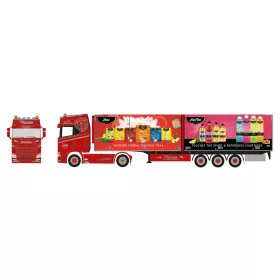   Herpa 943895 Scania CS 20 HD nyergesvontató, hűtődobozos félpótkocsival - Rüter/Yogi (H0)