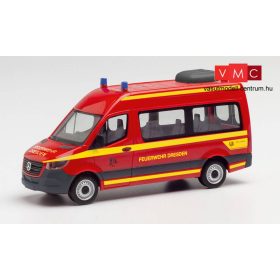   Herpa 095488 Mercedes-Benz Sprinter 2018 tűzoltó, FW Dresden (H0)