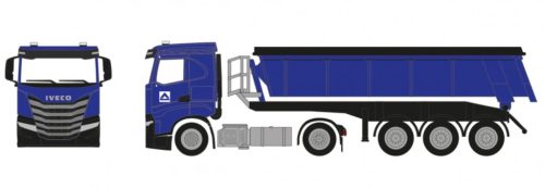 Herpa 960052 Iveco S-Way ND nyergesvontató, Thermobillecs félpótkocsival - Hoch+Tief (H0)