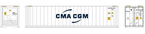 Herpa 960267 High-Cube hűtőkonténer, 40 lábas - CMA-CGM (H0)