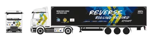 Herpa 961462 Mercedes-Benz Actros Streamliner 600 nyergesvontató, dobozos félpótkocsival - Revers (H0)