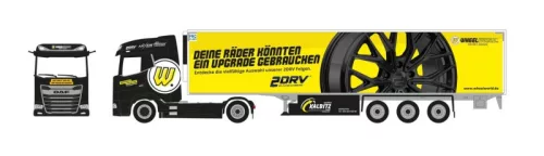 Herpa 961530 DAF XG nyergesvontató, hűtódobozos félpótkocsival - Kalbitz (H0)