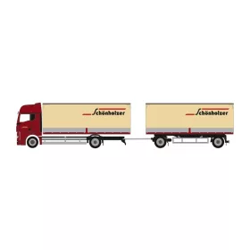   Herpa 962223 MAN TGX GX dobozos teherautó, pótkocsival - Schönholzer (H0)