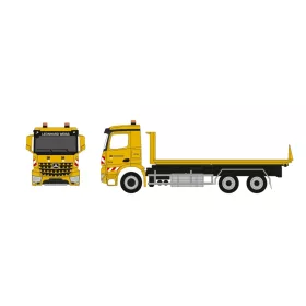   Herpa 962407 Mercedes-Benz Arocs M csereszekrényszállító teherautó, lapos konténerrel - Leonhard Weiss (H0)