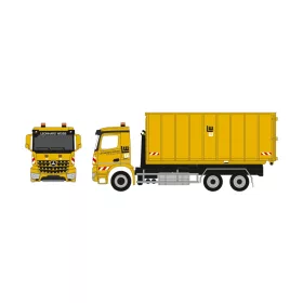   Herpa 962414 Mercedes-Benz Arocs M csereszekrényszállító teherautó, magas konténerrel - Leonhard Weiss (H0)