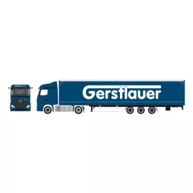   Herpa 962544 Mercedes-Benz Actros StreamSpace nyergesvontató, jumboponyvás félpótkocsival, 15m - Gerstlauer (H0)