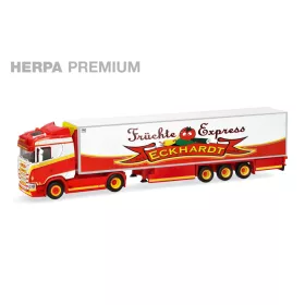  Herpa 962865 Scania CS 20 HD nyergesvontató, hűtődobozos félpótkocsival - Eckhard (H0)