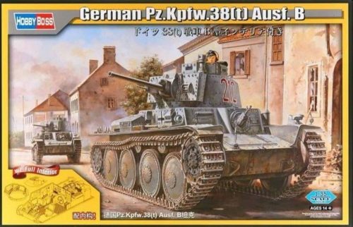 HobbyBoss 80141 German Panzer Kpfw.38(t) Ausf.B harcjármű makett (1/35)