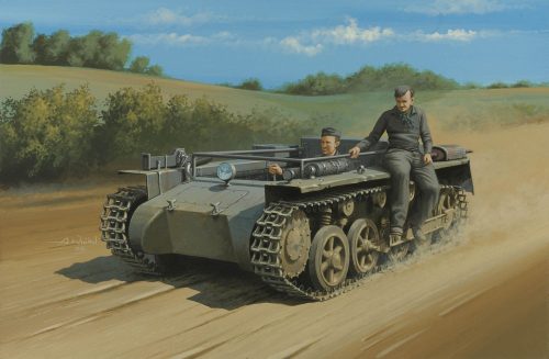 HobbyBoss 80144 German Pz.Kpfw.1 Ausf.A ohne Aufbau harcjármű makett (1/35)