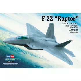   HobbyBoss 80210 Lockheed Martin F-22A ''Raptor'' repülőgép makett (1/72)