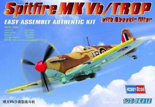 HobbyBoss 80214 Spitfire MK.Vb TROP repülőgép makett (1/72)