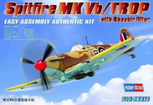 HobbyBoss 80214 Spitfire MK.Vb TROP repülőgép makett (1/72)