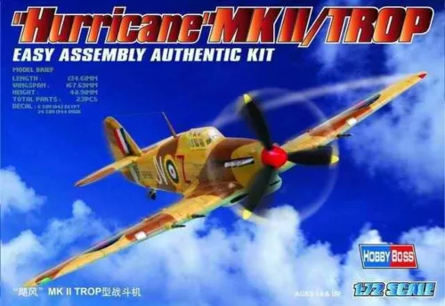 HobbyBoss 80216 Hurricane MK II Trop repülőgép makett (1/72)