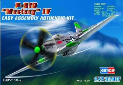 HobbyBoss 80230 North American P-51D ''Mustang'' repülőgép makett (1/72)