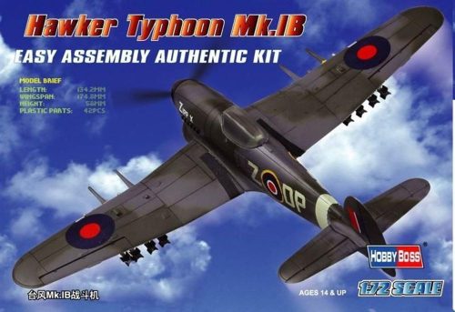 HobbyBoss 80232 Hawker Typhoon Mk.IB Fighter repülőgép makett (1/72)