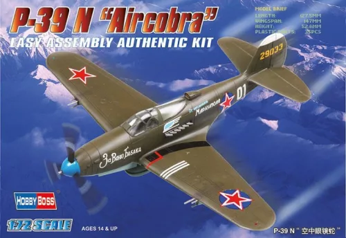 HobbyBoss 80234 Bell P-39 N "Aircobra" 1/72 repülőgép makett
