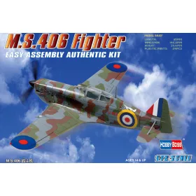   HobbyBoss 80235 Morane-Saulnier MS.406 Fighter repülőgép makett (1/72)