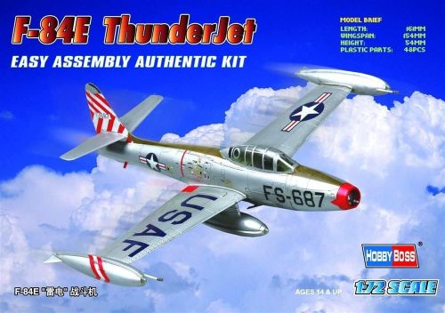 HobbyBoss 80246 American F-84E 'Thunderjet' repülőgép makett (1/72)