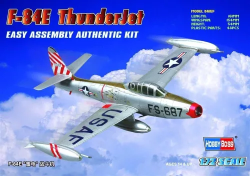 HobbyBoss 80246 Republic F-84E 'Thunderjet' repülőgép makett (1/72)