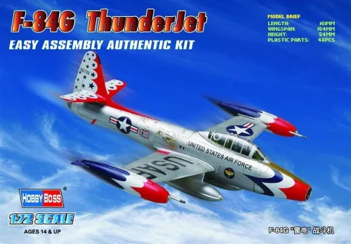 HobbyBoss 80247 Republic F-84G 'ThunderJet' repülőgép makett (1/72)