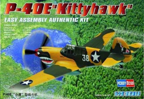HobbyBoss 80250 Curtiss P-40E ''Kitty hawk'' repülőgép makett (1/72)
