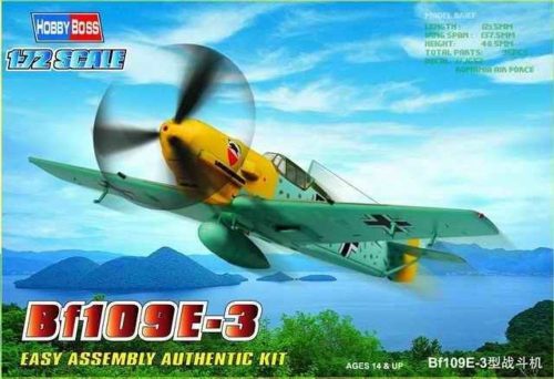 HobbyBoss 80253 Bf109E-3 Fighter repülőgép makett (1/72)