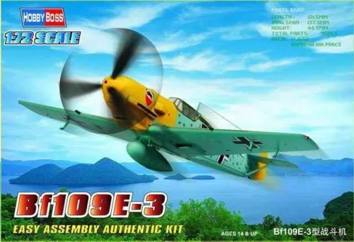 HobbyBoss 80253 Messerschmitt Bf 109E-3 Fighter repülőgép makett (1/72)