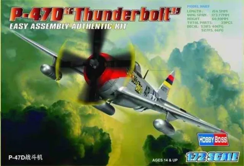 HobbyBoss 80257 Republic P-47D ''Thunderbolt'' repülőgép makett (1/72)