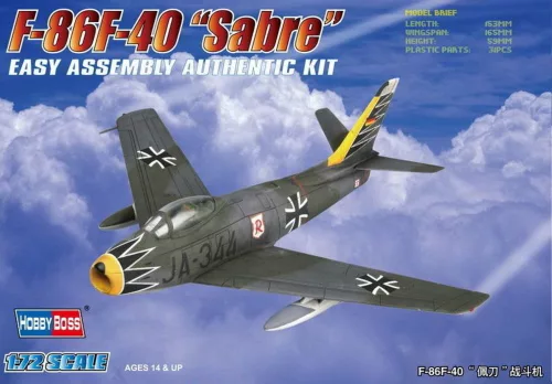HobbyBoss 80259 North American F-86F-40 'Sabre' Fighter repülőgép makett (1/72)