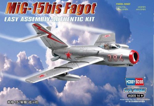 HobbyBoss 80263 MiG-15bis Fagot repülőgép makett (1/72)