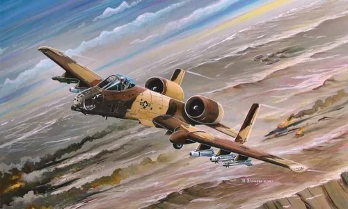 HobbyBoss 80266 Fairchild A-10A Thunderbolt II repülőgép makett (1/72)