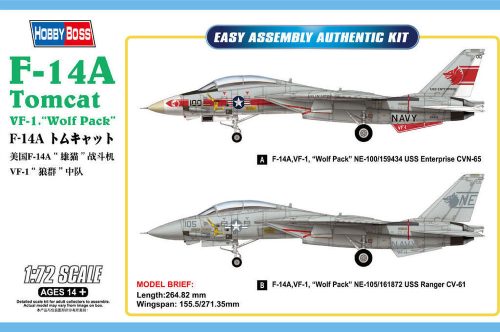 HobbyBoss 80279 F-14A Tomcat repülőgép makett (1/72)