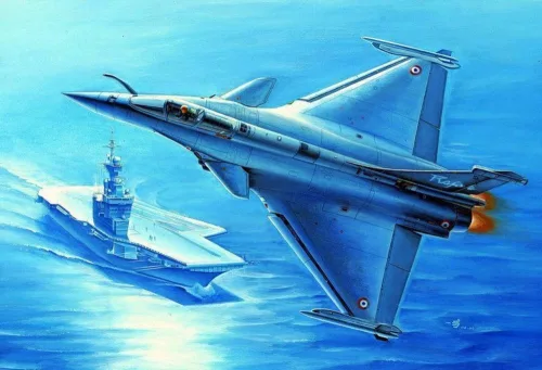 HobbyBoss 80319 Dassault Rafale M Fighter repülőgép makett (1/48)