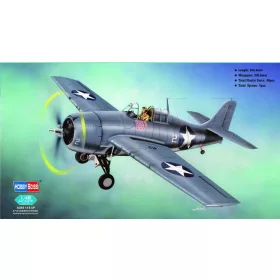   HobbyBoss 80328 Grumman F4F-4 Wildcat Fighter repülőgép makett (1/48)