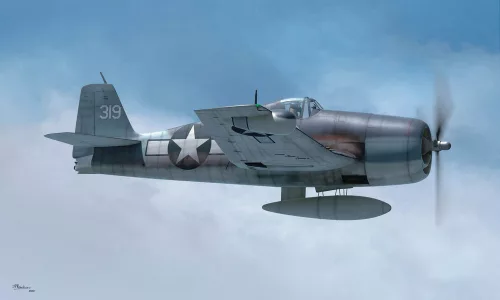 HobbyBoss 80340 Grumman F6F-3N Hellcat repülőgép makett (1/48)