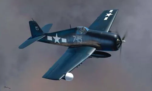 HobbyBoss 80341 Grumman F6F-5N Hellcat repülőgép makett (1/48)