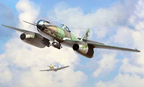 HobbyBoss 80377 Messerschmitt Me-262 A-2a/U2 repülőgép makett (1/48)
