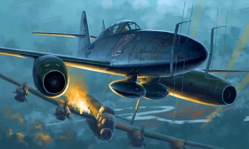 HobbyBoss 80379 Messerschmitt Me-262 B-1a/U1 repülőgép makett (1/48)
