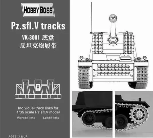 HobbyBoss 81001 German Pz.Sfl. V ''Sturer  Emil'' tracks feljavító készlet (1/35)