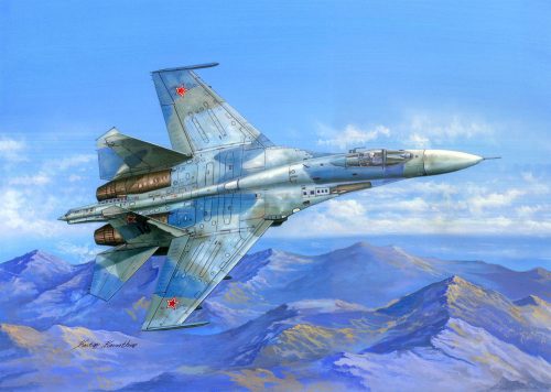 HobbyBoss 81711 Su-27 Flanker B repülőgép makett (1/48)