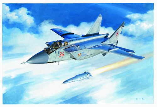 HobbyBoss 81770 MiG-31BM. w/KH-47M2 repülőgép makett (1/48)