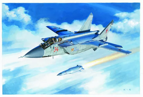 HobbyBoss 81770 Soviet MiG-31BM. w/KH-47M2 repülőgép makett (1/48)