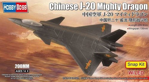 HobbyBoss 81902 Chinese J-20 Mighty Dragon repülőgép makett (Egyéb)