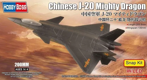 HobbyBoss 81902 Chinese J-20 Mighty Dragon repülőgép makett (1/72)
