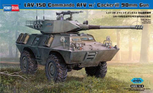 HobbyBoss 82422 LAV-150 Commando AFV Cockerill 90mm Gun harcjármű makett (1/35)