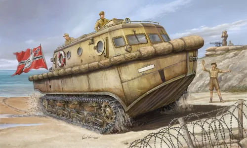 HobbyBoss 82430 Deutscher Land-Wasser-Schlepper Early Production harcjármű makett (1/35)