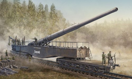 HobbyBoss 82903 German 280mm K5(E) Railway Gun Leopold vasúti makett (1/72)