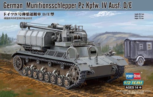 HobbyBoss 82907 German Munitionsschlepper Pz.Kpfw. IV Ausf. D/E vasúti makett (1/72)