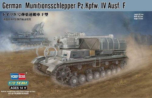 HobbyBoss 82908 German Munitionsschlepper Pz.Kpfw. IV Ausf. F vasúti makett (1/72)